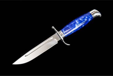 Нож всадной "Финка с пяткой НКВД" (Туристического назначения) для охоты и рыбалки из сталей bohler к340, н690, х12мф, 95х18, д2 и др.