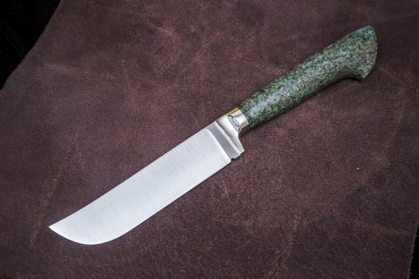 НП-23 Нож Пчак малый зеленая стаб. карельская береза,гладкое литье,классическая рукоять