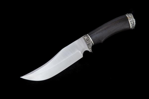 Нож всадной "Носорог" (Туристического назначения) для охоты и рыбалки из сталей bohler к340, н690, х12мф, 95х18, д2 и др.