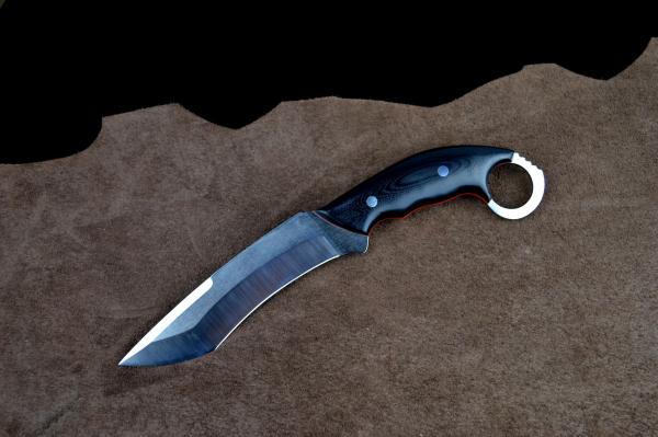 Нож цельнометаллический "Кастрюк" для рыбалки и охоты из сталей bohler к340, н690, х12мф, 95х18, д2 и др.