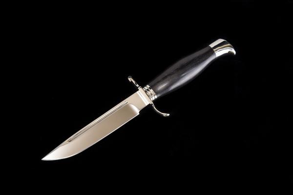 Нож всадной "Финка с пяткой НКВД" (Туристического назначения) для охоты и рыбалки из сталей bohler к340, н690, х12мф, 95х18, д2 и др.